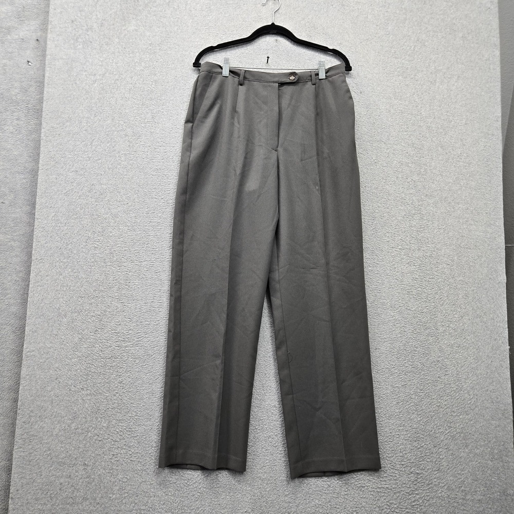 Sag Harbor Women Pants 12 Gray Dress Pants Canvas R4381 Rep French